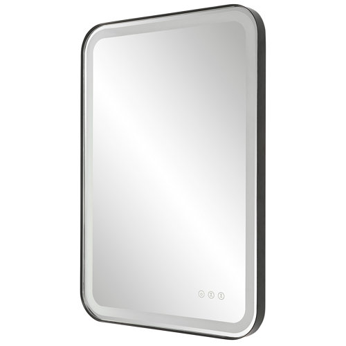 Uttermost Crofton Rectangle LED Metal Wall Mirror Wayfair